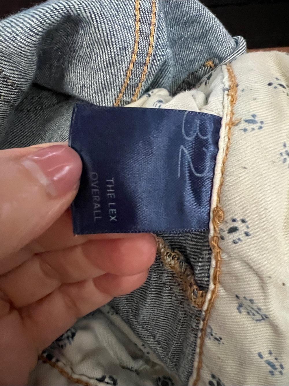 Pilcro Distressed Blue Denim Overalls Sz 32  E1 - Picture 8 of 10